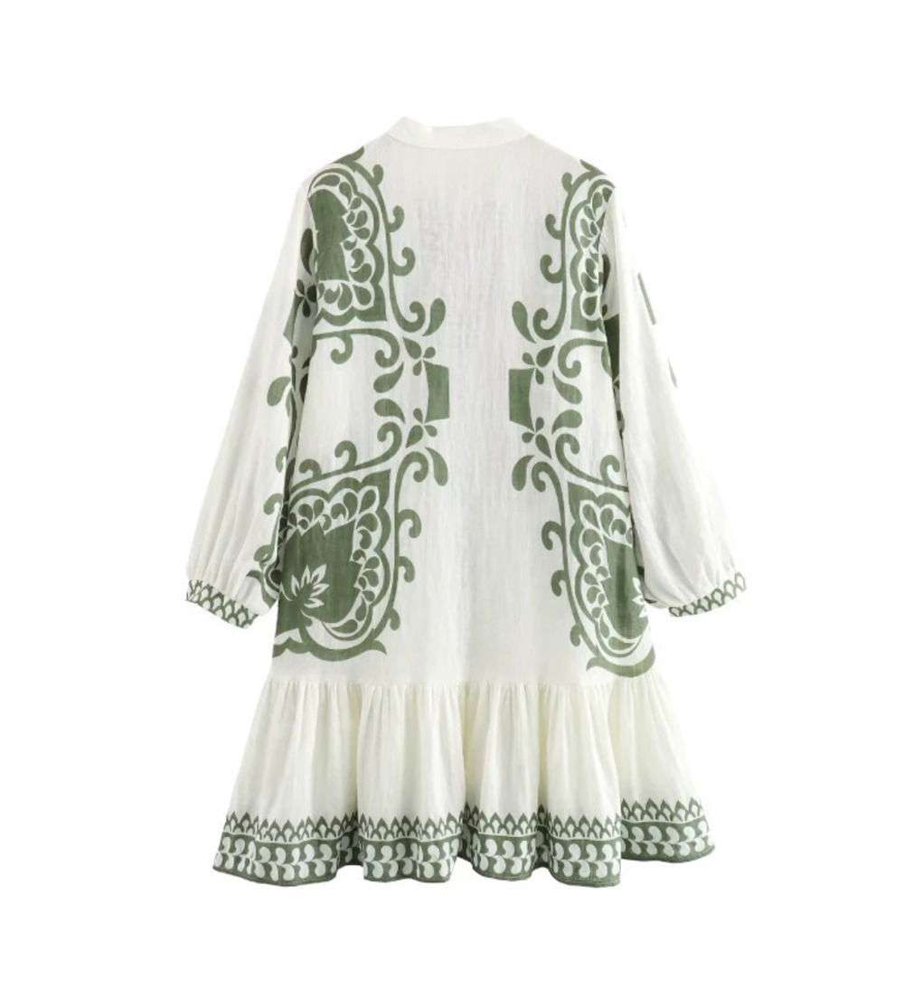 ZARA Placement Print Vacation Dress - Picture 2 of 4
